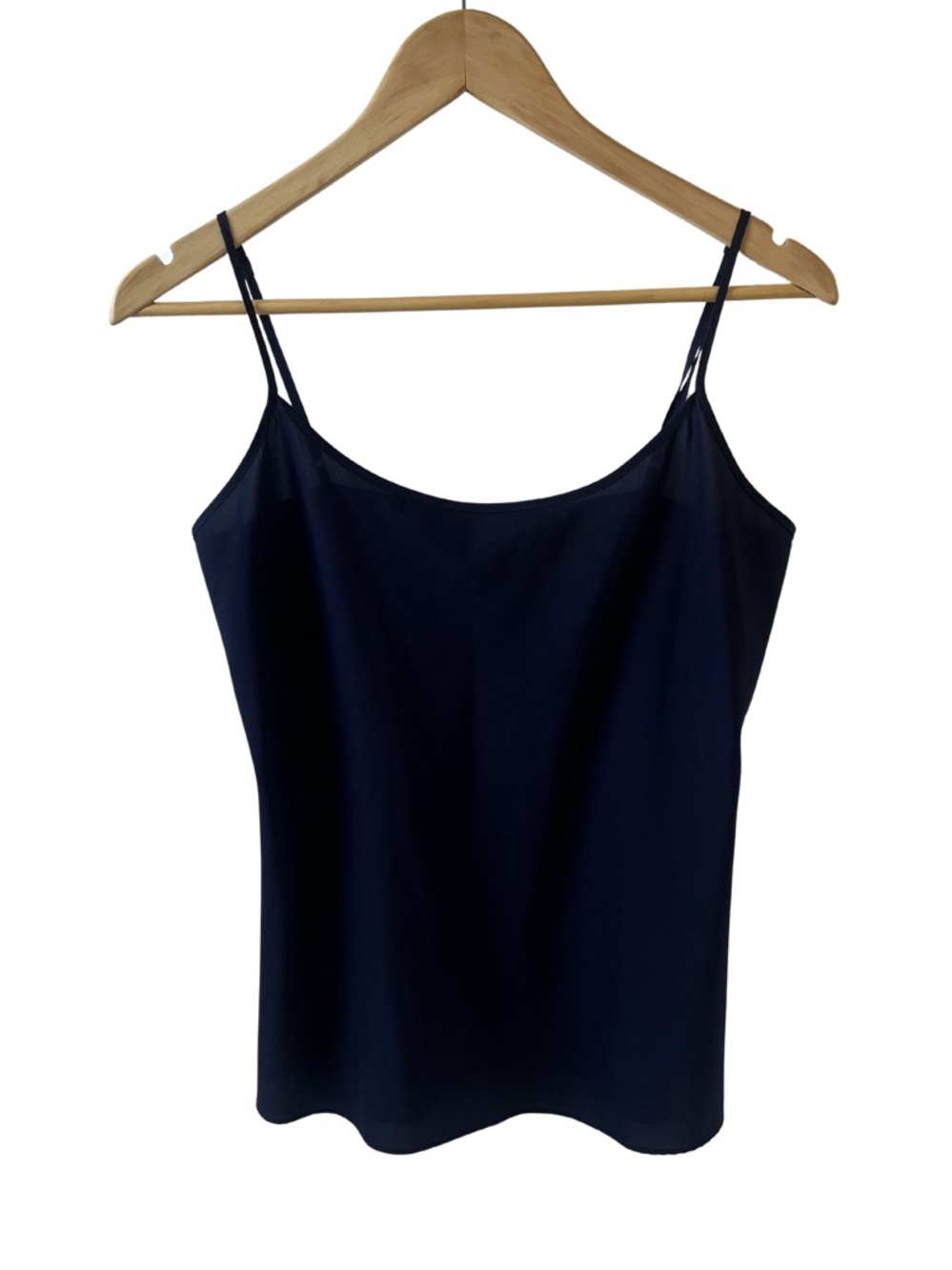 Banana Republic Sheer Navy Grid Print Blouse with Solid Navy Shell | Size Small - Picture 3 of 11